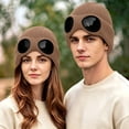 thumbnail image 1 of Beanie with Goggle Knitted Ski Hat Boggle Fall Outfits for Man & Women, 1 of 6