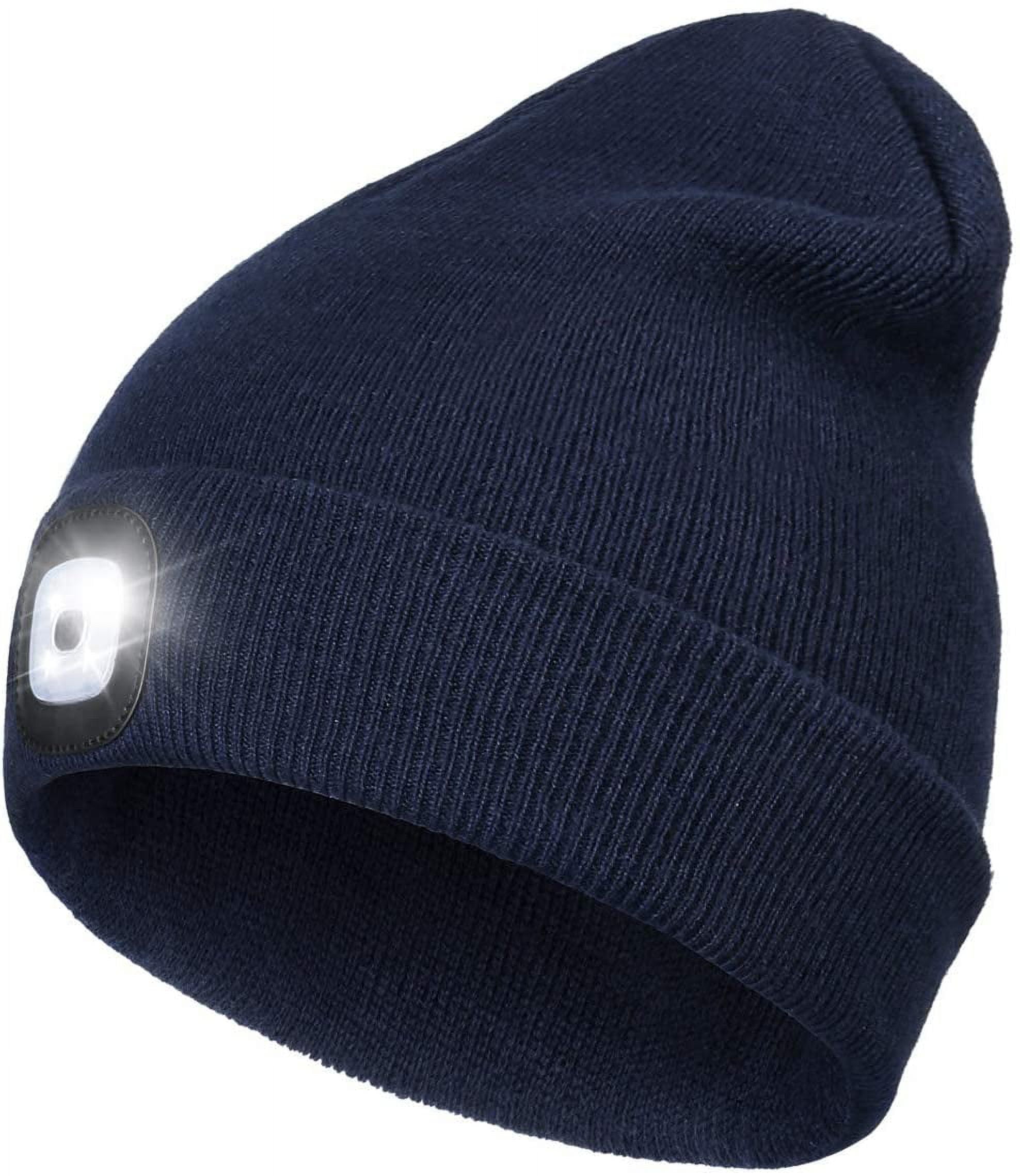 Beanie with Light for Kids, USB Rechargeable Hands Free LED