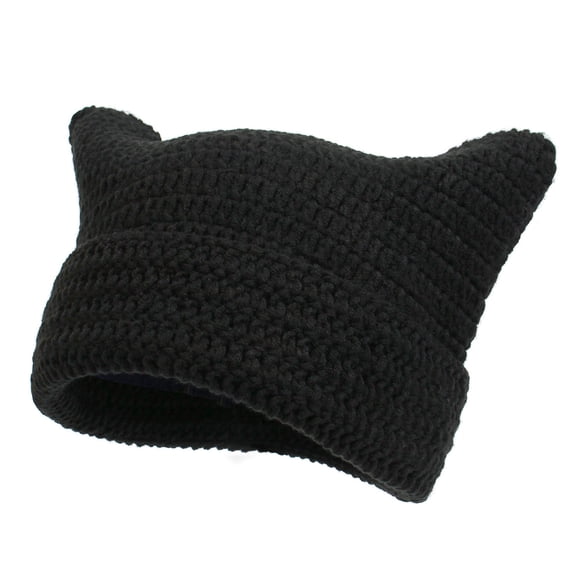 Beanies Cat Beanie Y2k Beanie Goth Knit Hat Grunge Crochet Hats for Women Cat Ear Goth Emo Alt y2k Accessories