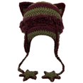 thumbnail image 1 of Beanies Cat Beanie Y2k Beanie Goth Knit Hat Grunge Crochet Hats for Women y2k Accessories,One Size, 1 of 4