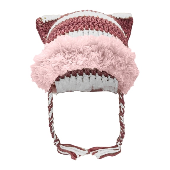 Beanies Cat Beanie Y2k Beanie Goth Knit Hat Grunge Crochet Hats for Women y2k Accessories,One Size