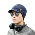 thumbnail image 1 of Baberdicy Hat Men Warm Baggy Weave Crochet Winter Wool Knit Ski Caps Hat Baseball Cap Navy, 1 of 6