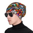 Beanies Hats Men Women Colorful Abstract Street Art Soft Breathable