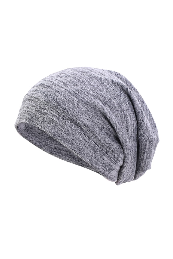 Beanies Hats Men, Yigetop Women Soft Slouchy Beanie Cap Lightweight Hipster Hat Summer Breathable Faux Sleeping Cap Thin Chemo Cap Skull Caps for Men Dark Gray One Size