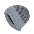 thumbnail image 1 of Beanies Hats for Men Women Unisex Couples Winter Hat Boys Girls Sherpa Fleece Lined Stripe Soft Warm Knitted Ski Snow Slouch Skull Cap on Clearance, 1 of 5