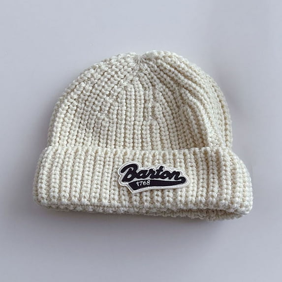 Beanies Hats for Teens Skull Cap Size 0-15 Youth Boys Girls Trendy Solid Color Stretchy Chunky Knitted Thermal Warm Yarmulke Hat