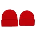thumbnail image 1 of Beanies Hats for Toddlers Knitted Slouch Skull Cap 0-6 Years Boys & Girls Casual Solid Color Stretchy Thermal Warm Hat, 1 of 2