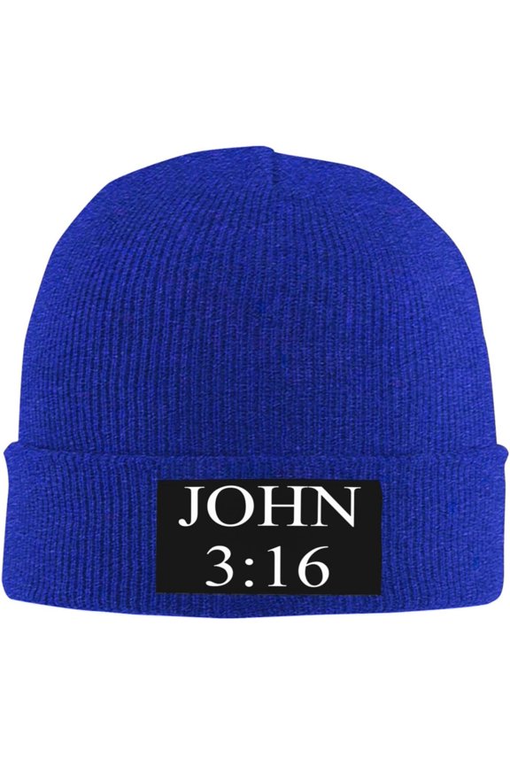 Beanies,John 3:16 Believer Beanie Hat for Women Men Knit Skull Cap Winter Hat Knitted Hat Slouchy Hat Black
