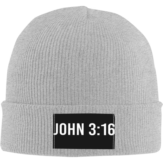 Beanies,John 3:16 Believer,Jesus Beanie Hat for Women Men Knit Skull Cap Winter Hat Knitted Hat Slouchy Hat Black