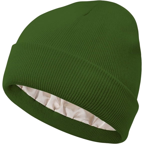 Beanies Women Satin Lined Beanie Men Knit Silk Lined Winter Gift Hats Cuffed Skiing Beanie Hats