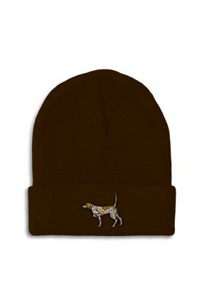 Beanie German Shorthaired Pointer Embroidery, One Size, Brown
