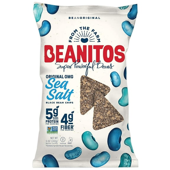 Beanitos Black Bean Chips Original OMG Sea Salt 5 oz