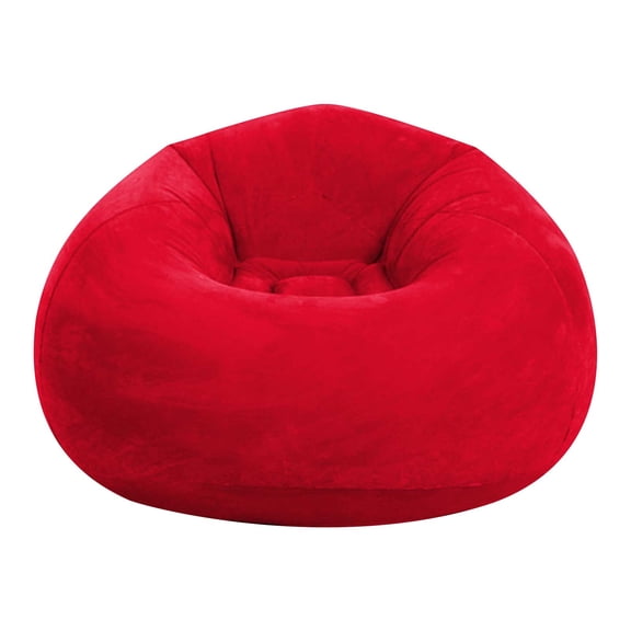 Beanless Bag Inflatable Chair, Air Sofa Outdoor Inflatable Lazy Sofa Chair, Washable Couch Bean Bag Chair Folding,for Organizing Plush Toys Or Memory Foam--Red