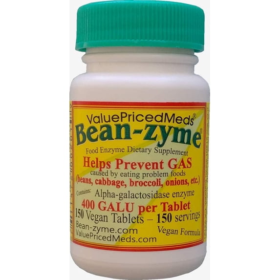 Beano- Bean-zyme 150ct Gas Relief & Prevention is Generic Beano Ultra 800 for Less $ than Beano