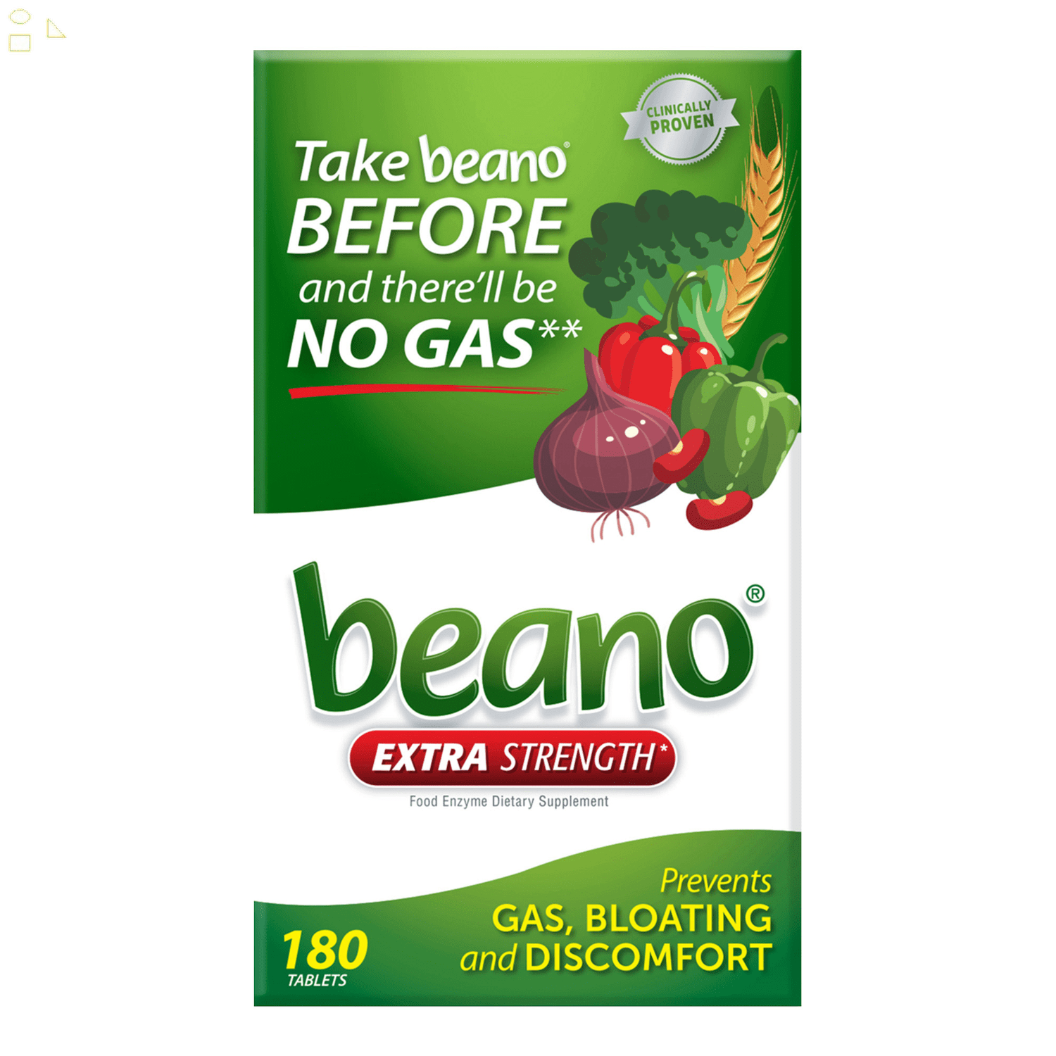 Beano Extra Strength Digestive Relief, Gas Digestion Aid, Stomach Comfort, Food Enzyme Dietary