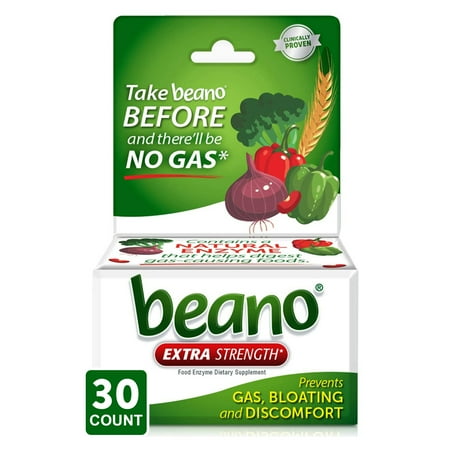 Beano Digestive Enzyme, Gas Prevention & Digestive Enzyme Supplement, 30 Count
