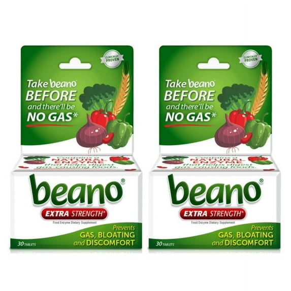 Beano Extra Strength Gas Prevention & Digestive Enzyme Supplement, 30 ct, 30 ct
