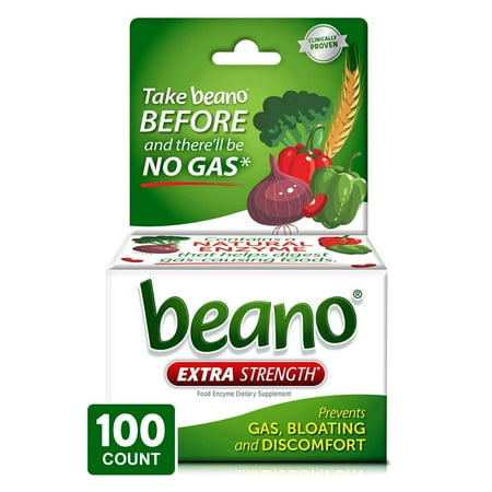 Beano Digestive Enzyme, Gas Prevention & Digestive Enzyme Supplement, 100 Count