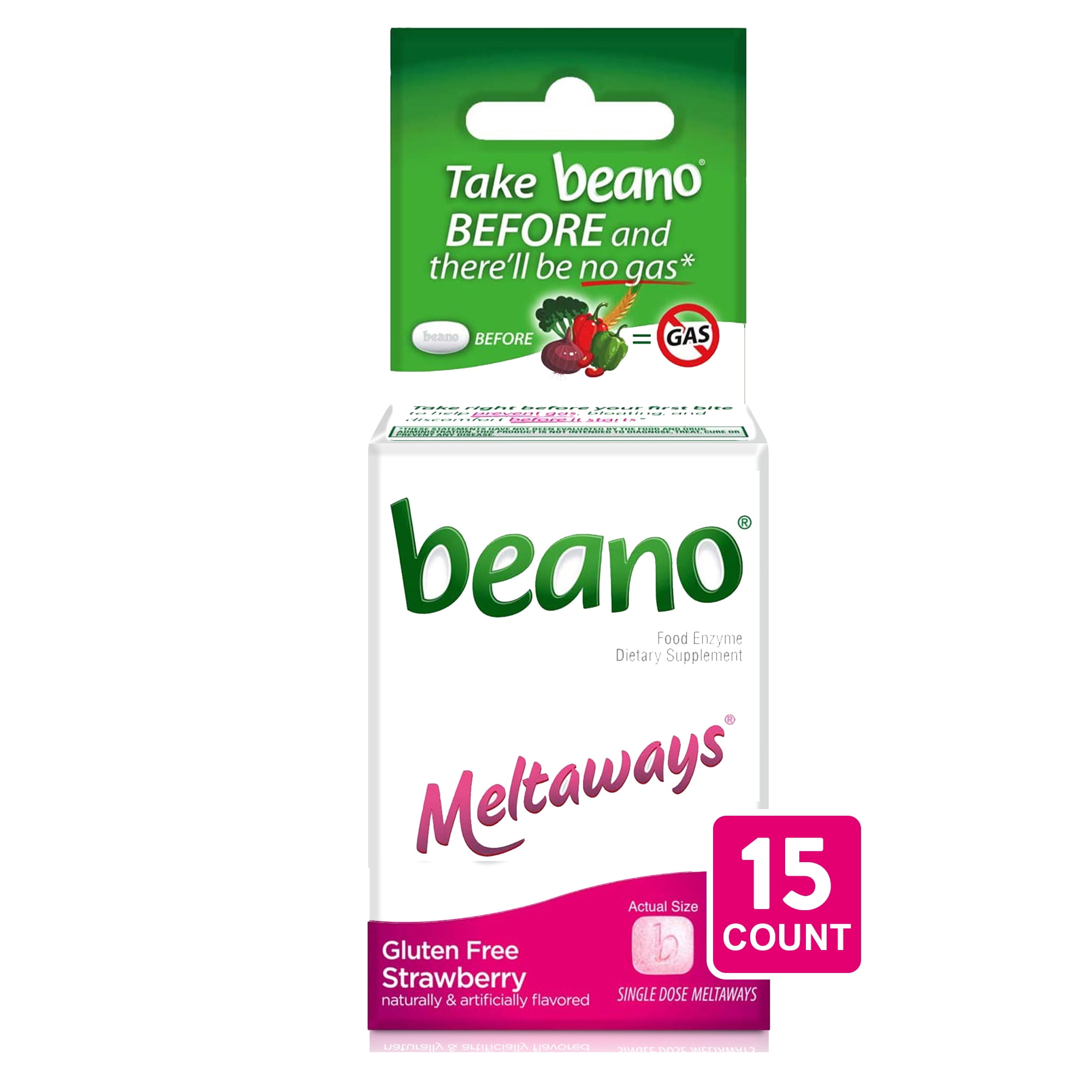 Beano Meltaways, Gas Prevention & Digestive Enzyme Supplement