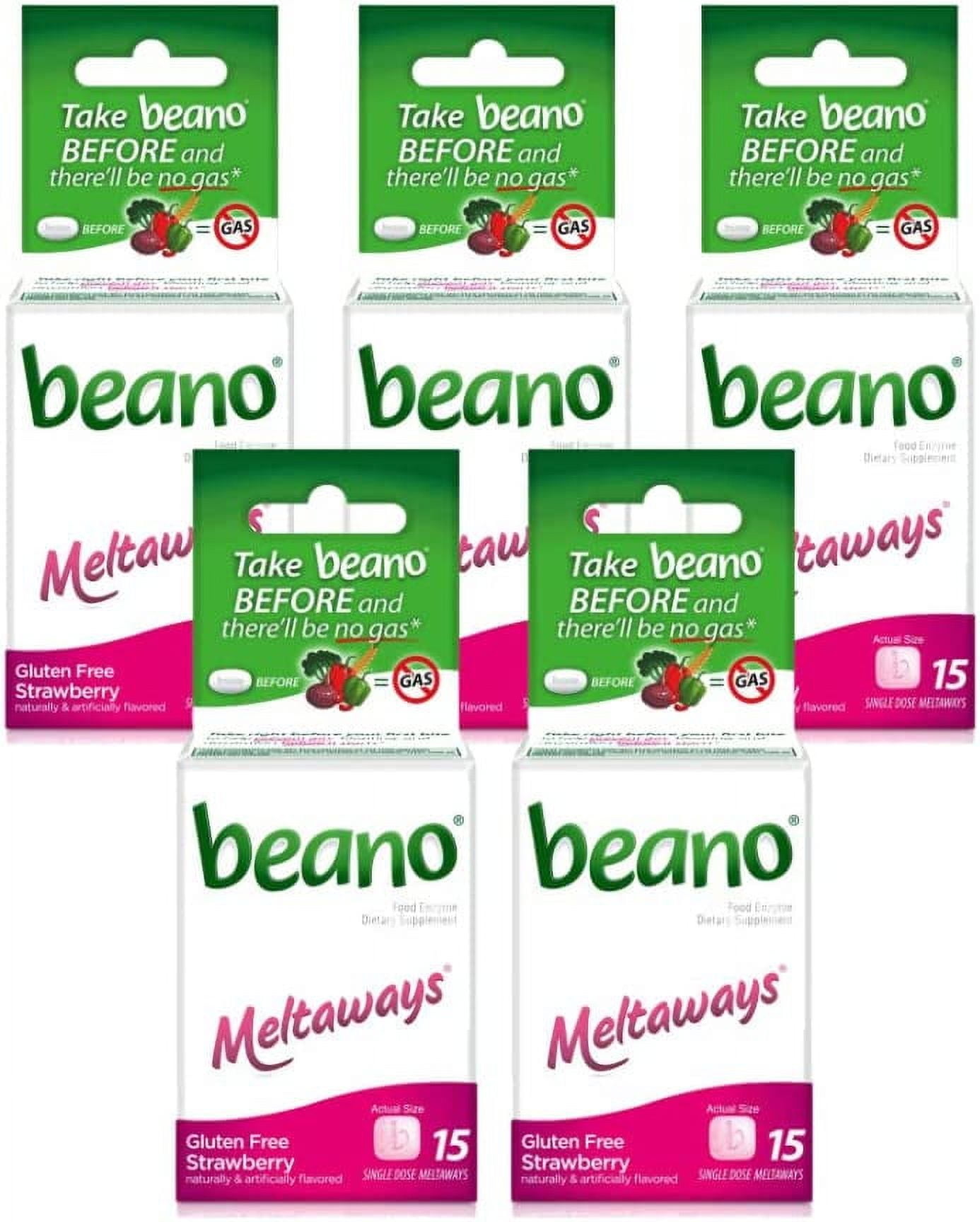 Beano Meltaways Strawberry, 15 CT (Pack 5)