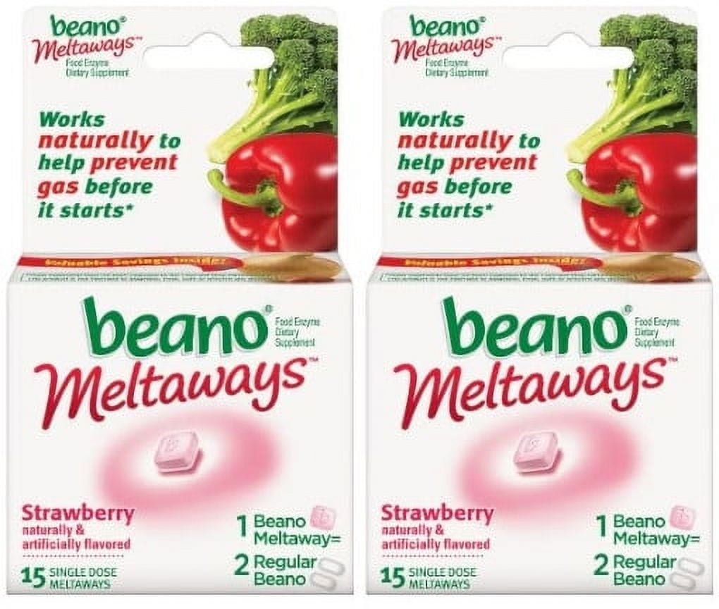 Beano Meltaways Strawberry 15 ea (Pack of 2)
