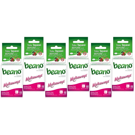 Beano Meltaways Strawberry 15 ea (Pack of 6)