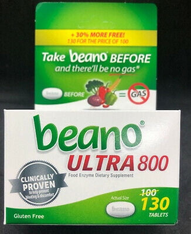 Beano Ultra Strength, Gas Prevention & Digestive Enzyme Supplement, 130