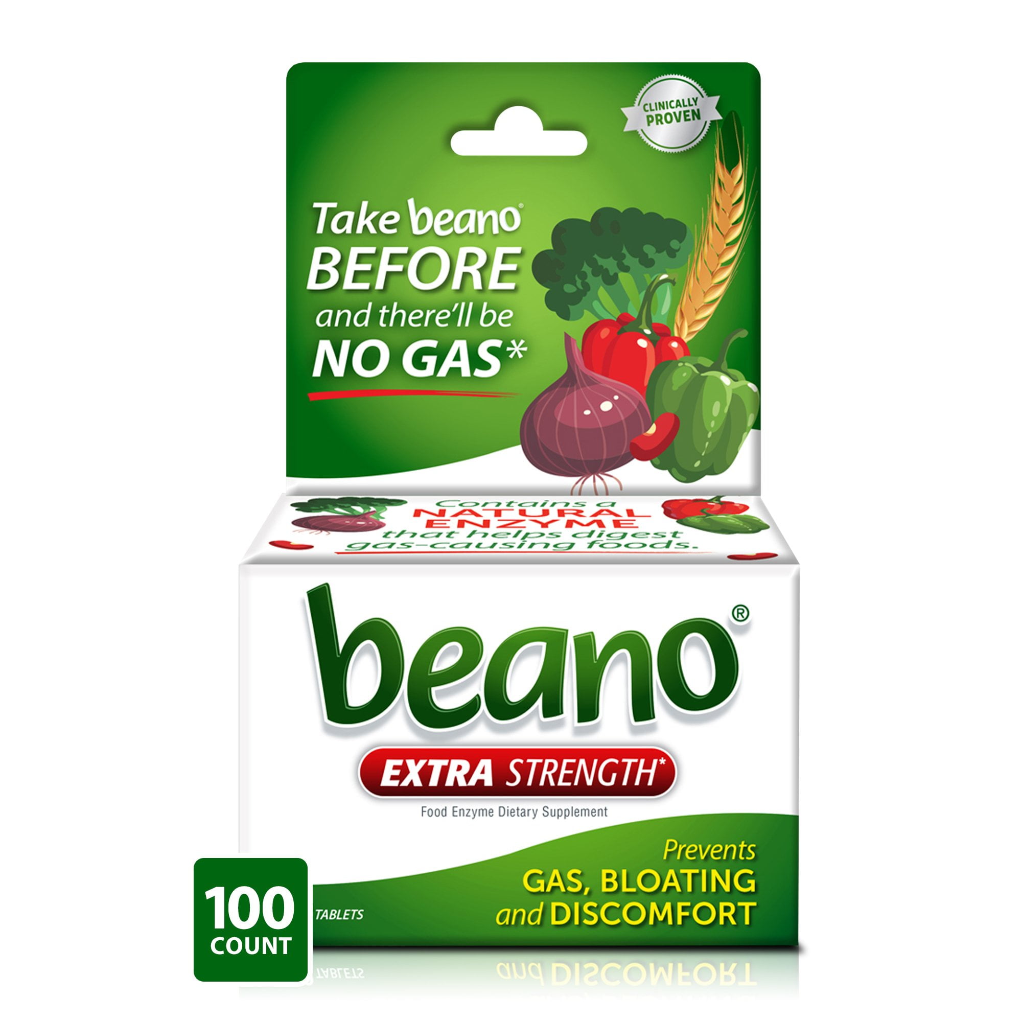Beano Xtra Strength Gas, Bloating & Relief Natural Enzyme