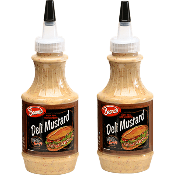 Beano's Bold & Tangy Deli Mustard, 2-Pack 8 Fl Oz Bottle