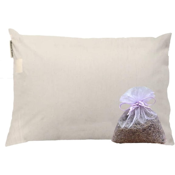 Beans72 Organic Aromatherapy Buckwheat Pillow - Queen Size (20 inches x 30 inches) Made in USA