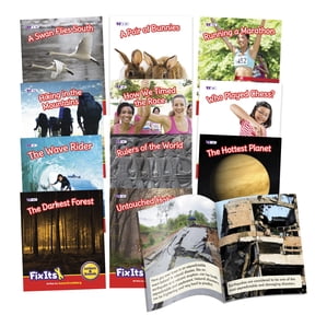 Junior Learning Decodable Readers Fix Its Suffixes Non-Fiction Phase 6, Covers most common suffixes and prefix -un, Learn to Read, Easy decodable texts, with 12 books, For ages 6+, Grade 1