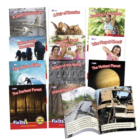 Junior Learning Decodable Readers Fix Its Suffixes Non-Fiction Phase 6, Covers most common suffixes and prefix -un, Learn to Read, Easy decodable texts, with 12 books, For ages 6+, Grade 1