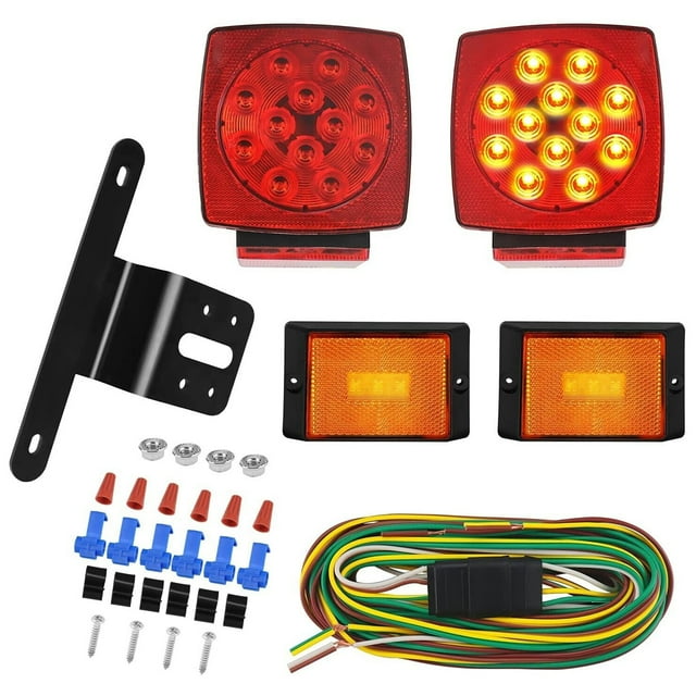 Beaquicy 12V LED Trailer Lights Kit Submersible Tail Lights Under 80