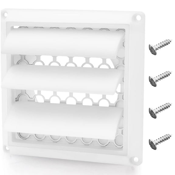 Beaquicy 4-Inch Outdoor Dryer Vent Cover Wall Vent Hood with Metal Screen