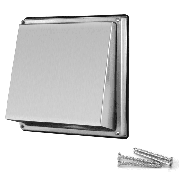 Beaquicy Dryer Stainless Vent Cover Steel 6 Inches Outdoor Air Vent Covers for Wall Vent Exterior With Screw