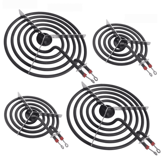Beaquicy MP22YA Electric Range Burner Element Set(2 pcs MP15YA 6" & 2 pcs MP21YA 8")for Whirlpool Maytag Ranges/Stoves