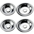 thumbnail image 1 of Beaquicy Range Stove Burner Drip Pans 316048413 and 316048414 Chrome Drip Bowls for Electric Stove, 1 of 8