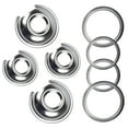 Beaquicy Stovetop Replacement Burner Set WB32X10012 WB32X10013 Chrome