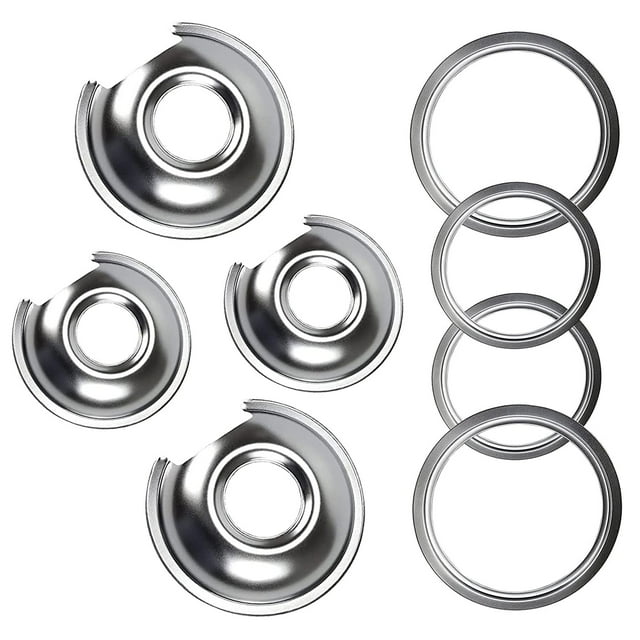 Beaquicy Stovetop Replacement Burner Set WB32X10012 WB32X10013 Chrome