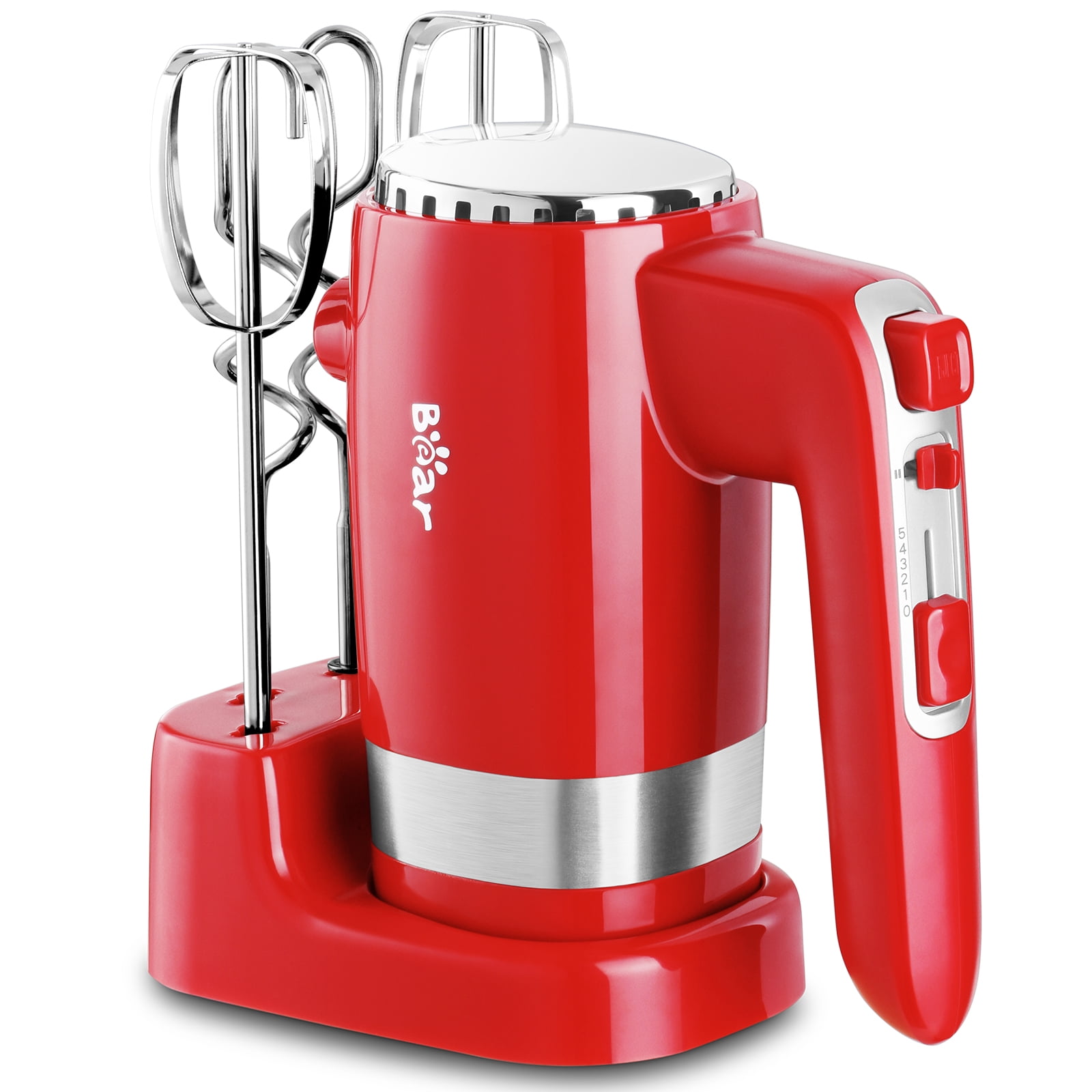 Bear Electric Kitchen Handheld Beater, 2x5 Speed 300W Hand Mixer, Red ...
