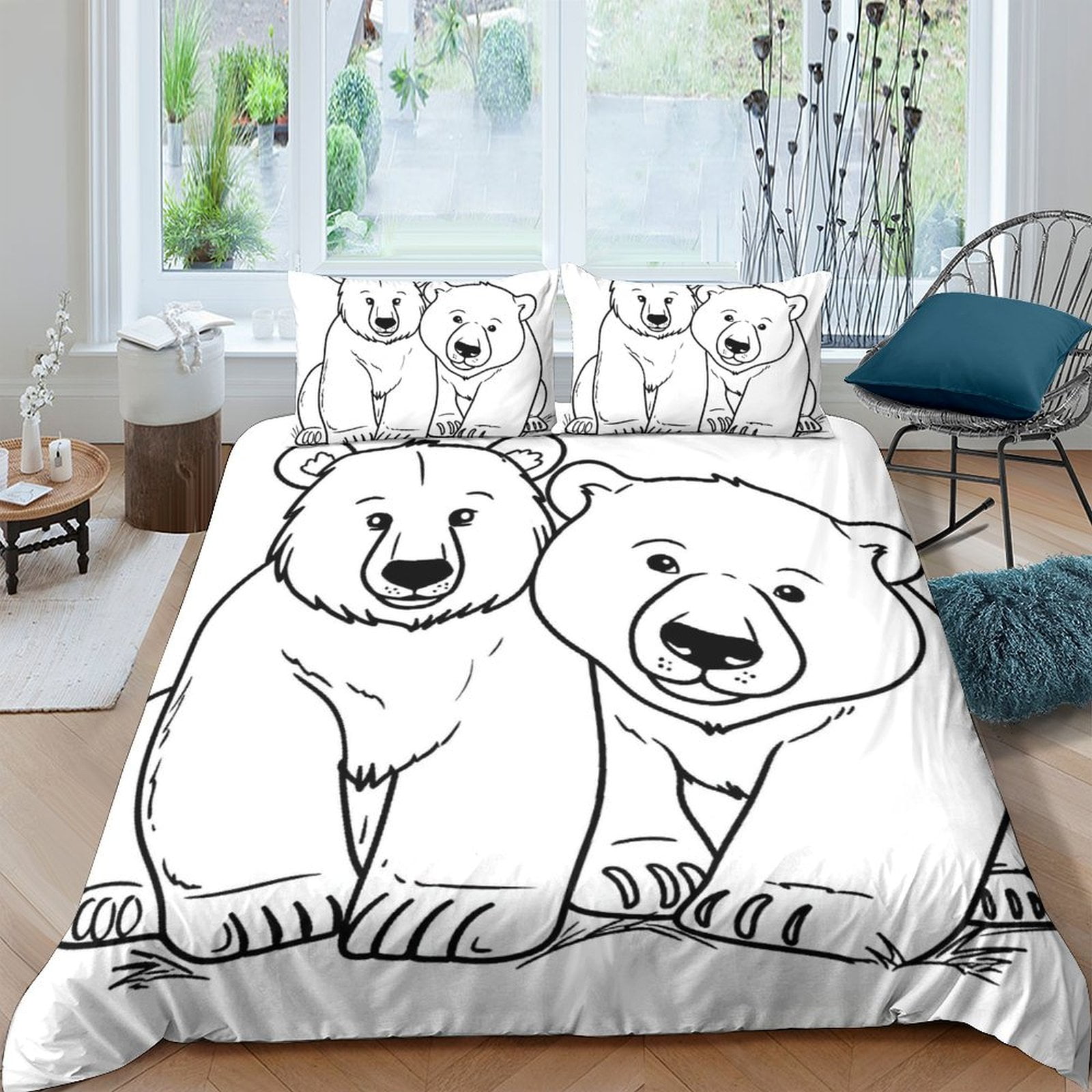 Bear 3D Printed Bedding Set Duvet Cover Quilt Cover Comforter Covers