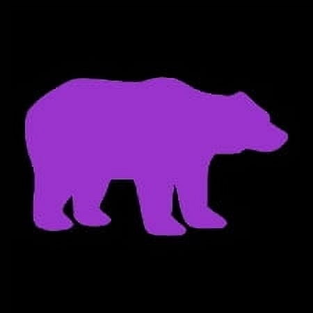 Bear 6 Inch Purple Vinyl Car Decal – Cute Animal Sticker for Truck, Car, Tumbler, Cup, Laptop, Decor, Locker, Table, Window