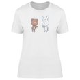 thumbnail image 1 of Bear And Rabbit Cartoon T-Shirt Women -Image by Shutterstock, Female Large, 1 of 2