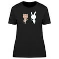 thumbnail image 1 of Bear And Rabbit Cartoon T-Shirt Women -Image by Shutterstock, Female Medium, 1 of 2