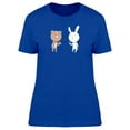 thumbnail image 1 of Bear And Rabbit Cartoon T-Shirt Women -Image by Shutterstock, Female XX-Large, 1 of 2