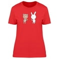 thumbnail image 1 of Bear And Rabbit Cartoon T-Shirt Women -Image by Shutterstock, Female x-Large, 1 of 2