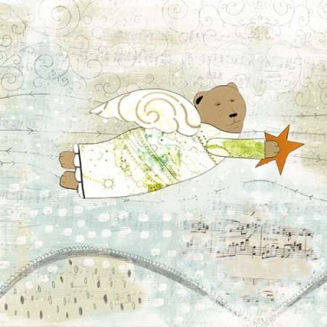 Bear Angel Canvas Art - Sarah Ogren (24 x 24)