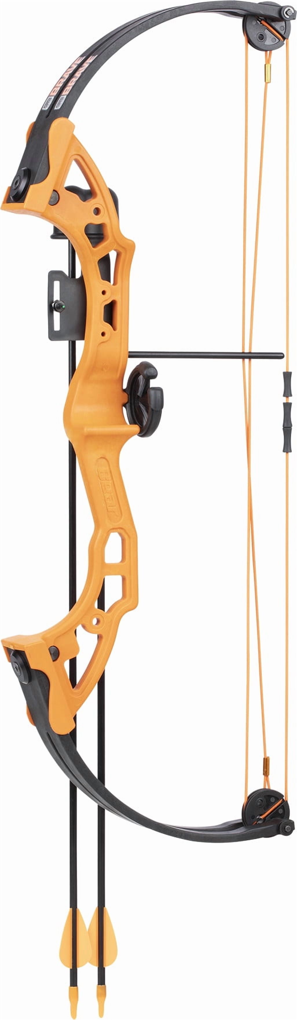 Bear Archery Brave Youth Bow for Ages 8+, 15-25 lbs, Orange