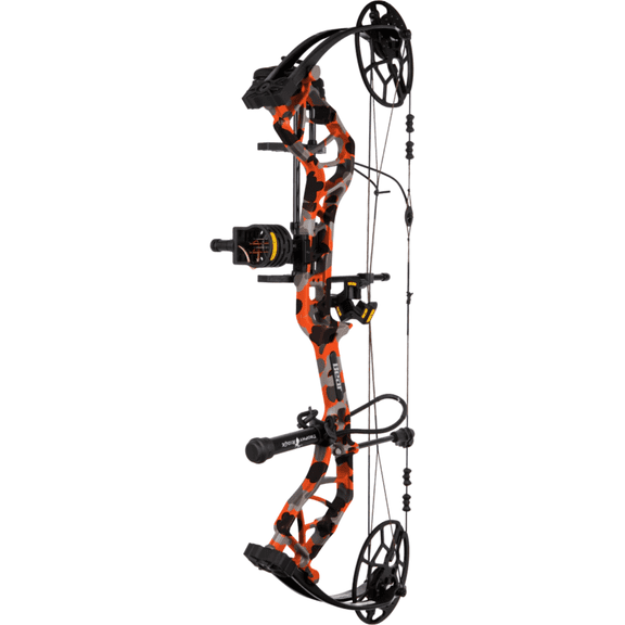 Bear Archery Legit Maxx RTH 70RH Compound Bow with 31-inch Axle-to-Axle Length and Dual Cam System (Fred Bear Fire)