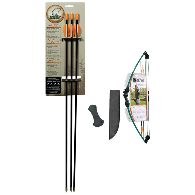 Bear Archery Scout Youth Archery Set w/ 3 Arrows